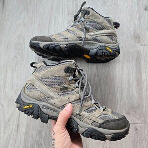 Merrell | Moab 2 Mid grey blue Gorpcore Vibram sole hiking boots | WMS 8.5